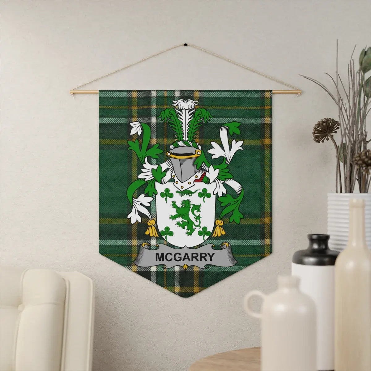 Personalized McGarry Family Crest Wall Banner product