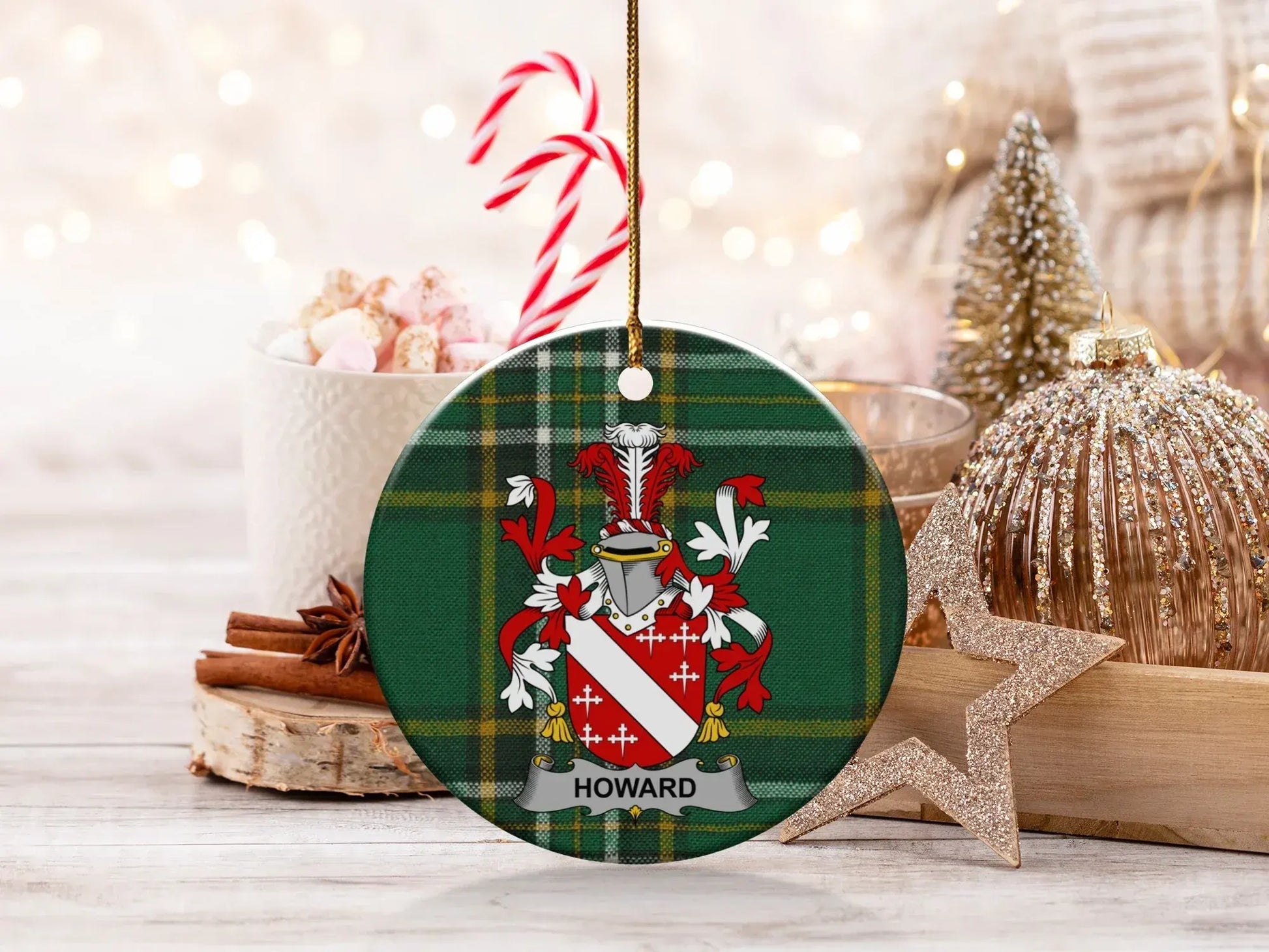 Howard Family Crest Personalized Ornament product type