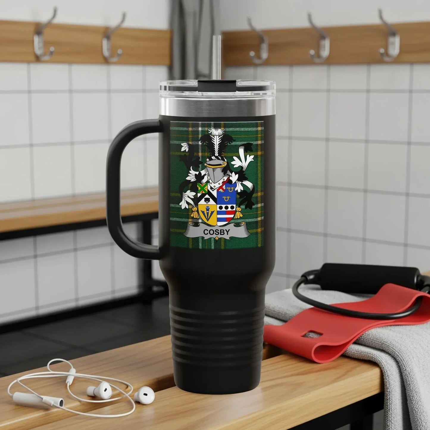 Personalized Family Crest Insulated Travel Mug product