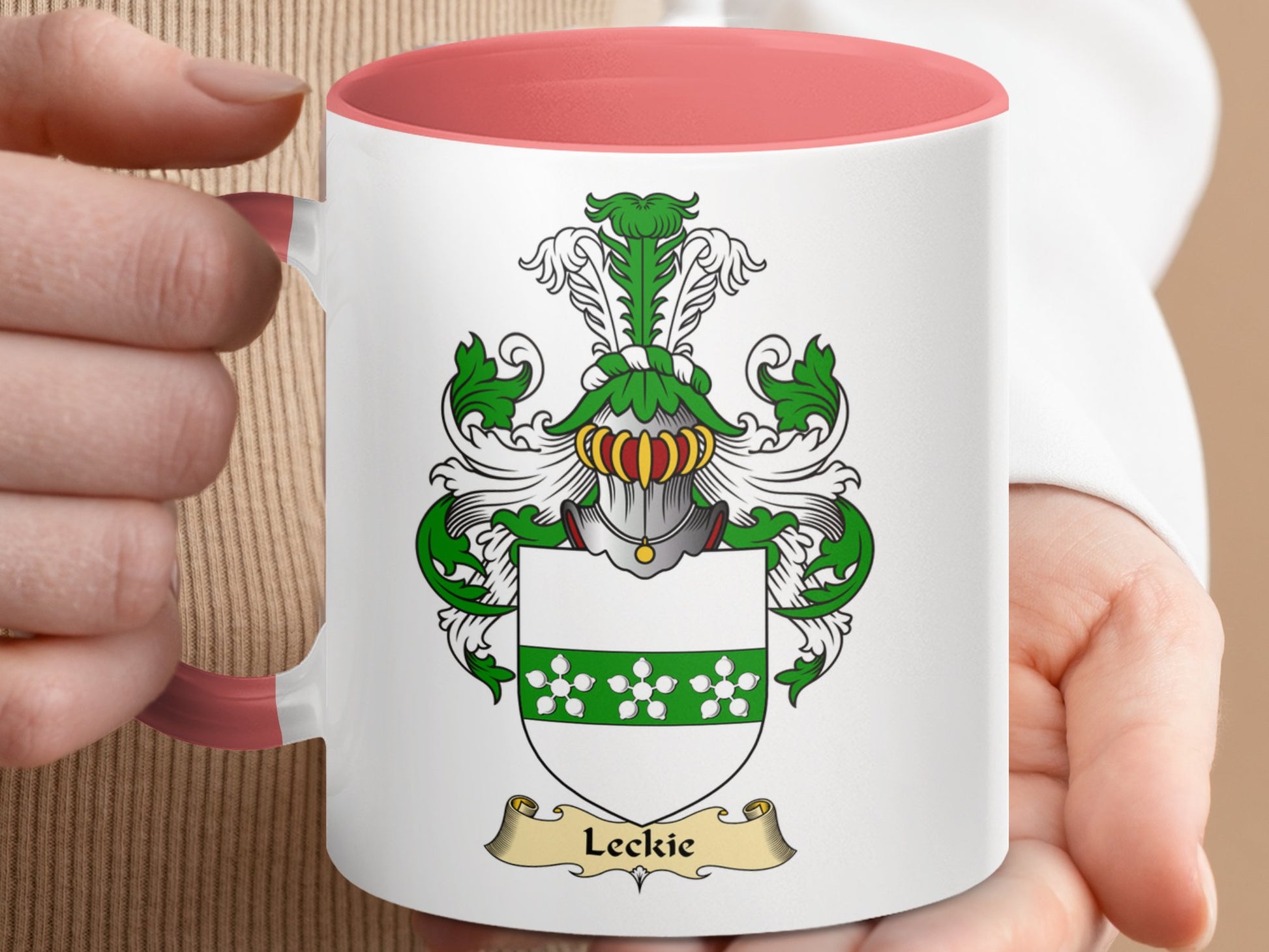 Clan Leckie Scottish Clan Surname Coat of Arms Mug - Living Stone Gifts