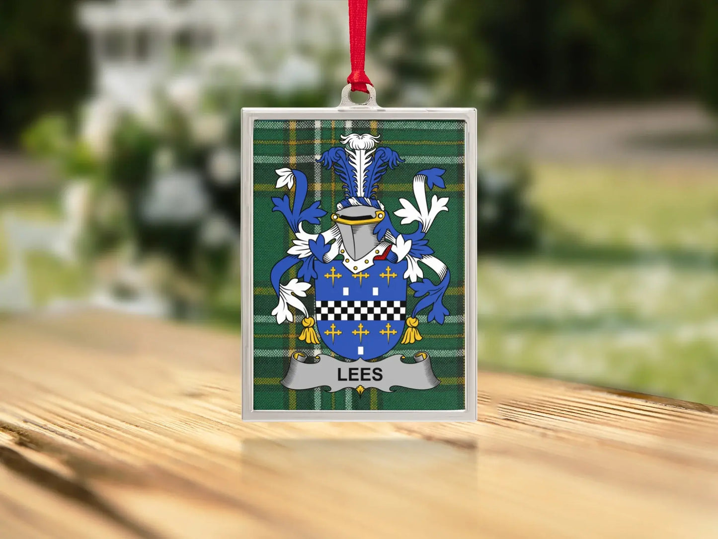 Lees Family Crest Coat of Arms Design Ornament product