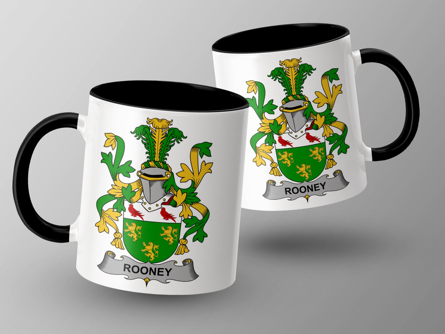 Rooney Surname Irish Cost of Arms Mug - Living Stone Gifts