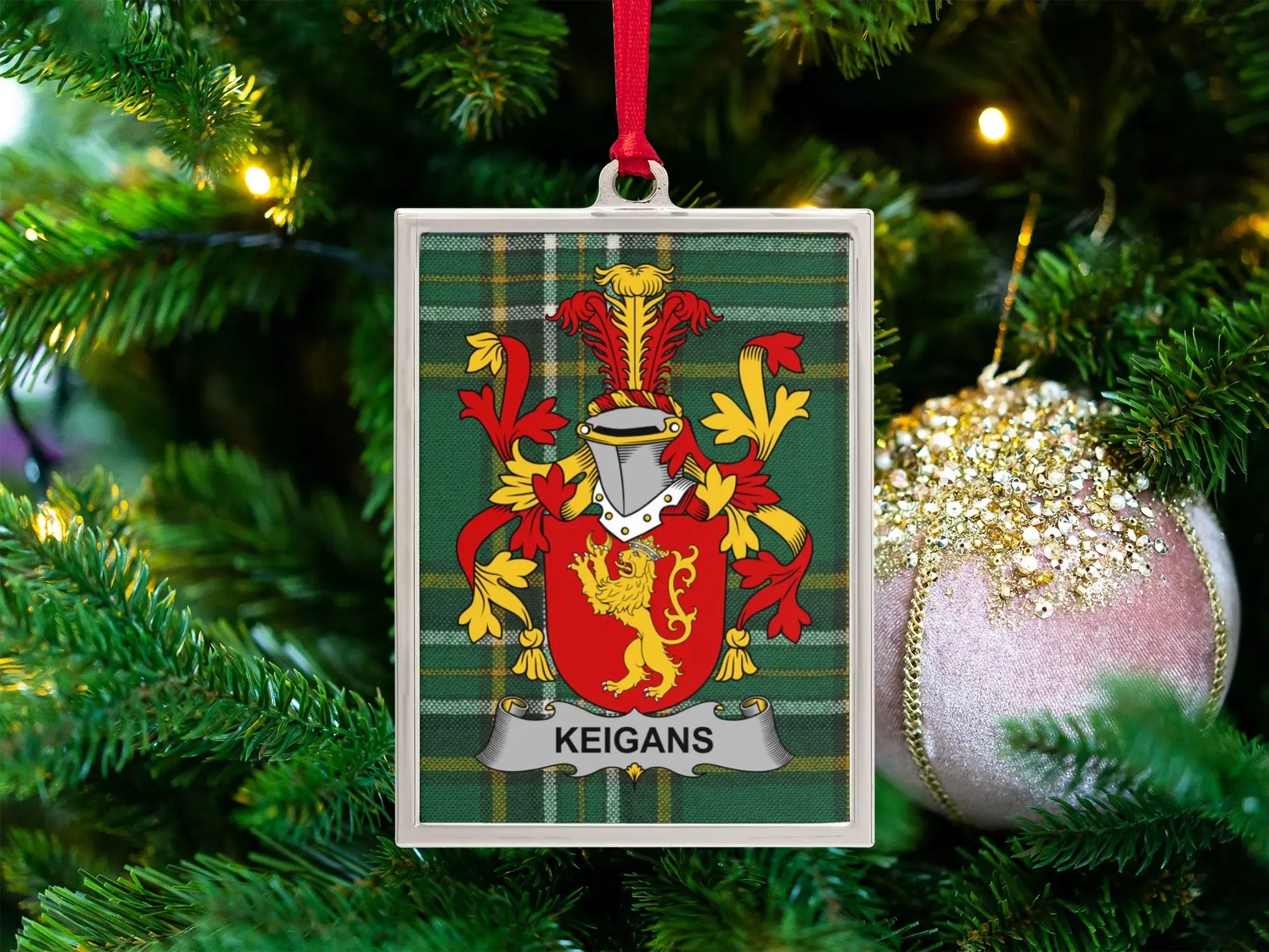 Personalized Family Crest Christmas Ornament product type