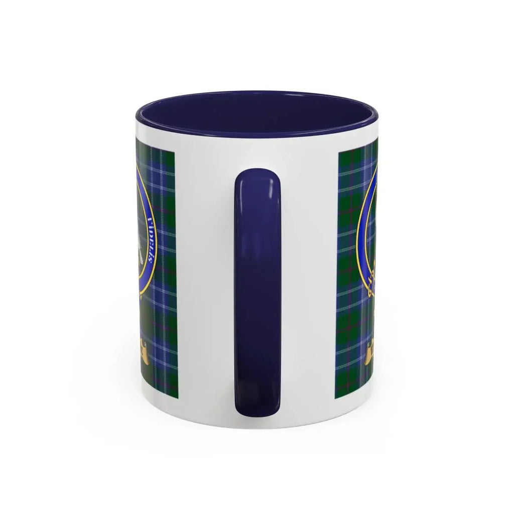 Waldie clan crest mug shown in 11 oz and 15 oz sizes