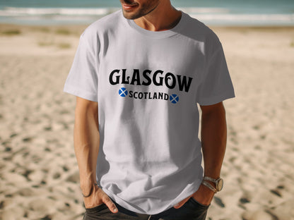 Vintage Glasgow Scotland City Souvenir Graphic T-Shirt - Living Stone Gifts