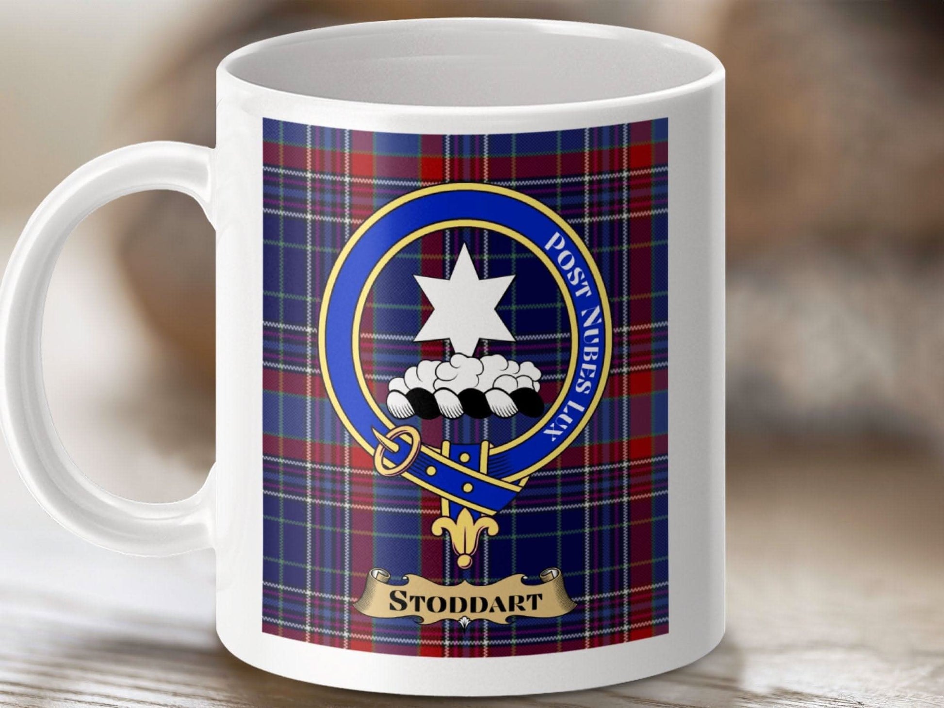 Clan Stoddart Crest Tartan Pattern Mug product