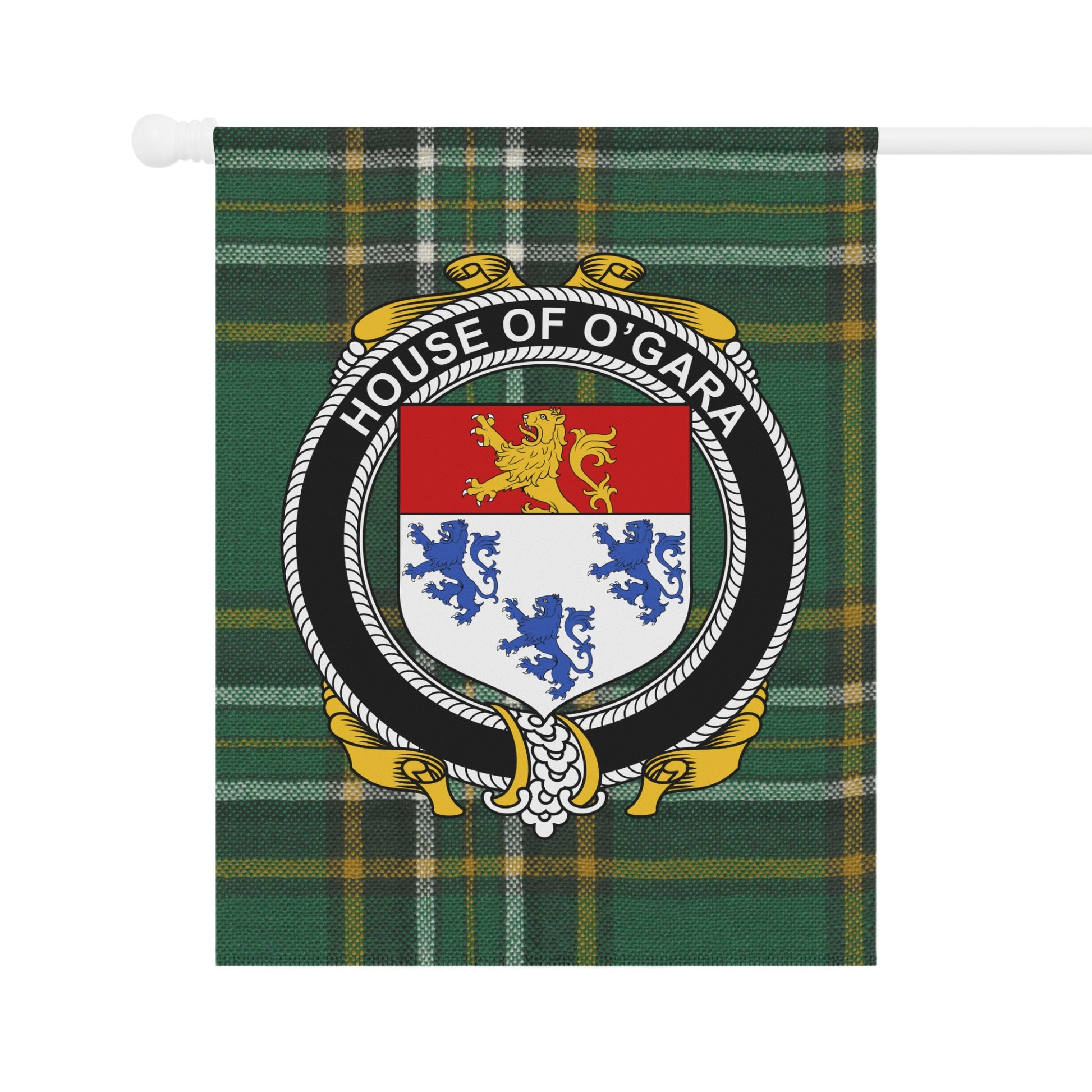 House of O'Gara Crest Green Plaid Wall Hanging