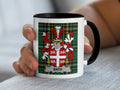 Mug with Scottish tartan pattern and a coat of arms with the name "BATH".