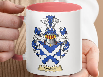 Clan Watters Scottish Coat of Arms Mug - Living Stone Gifts