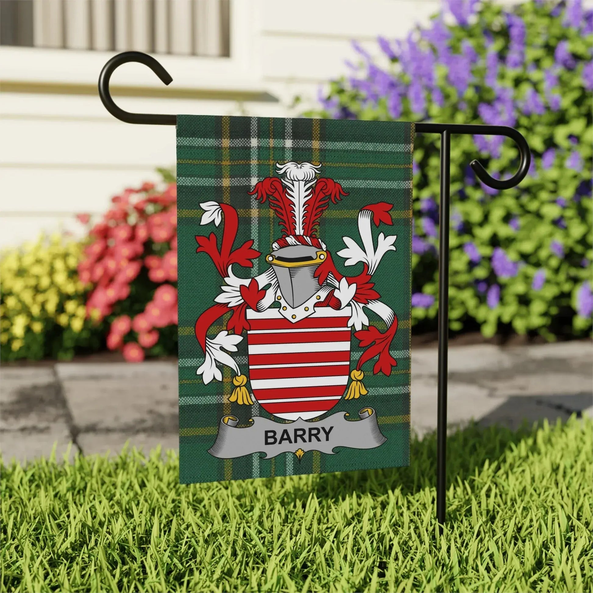 Barry Family Crest Garden Flag Product