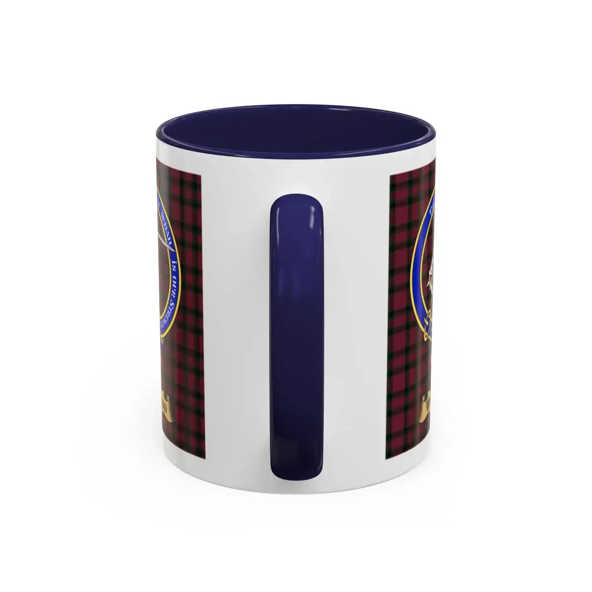 Warrand clan crest mug shown in 11 oz and 15 oz sizes