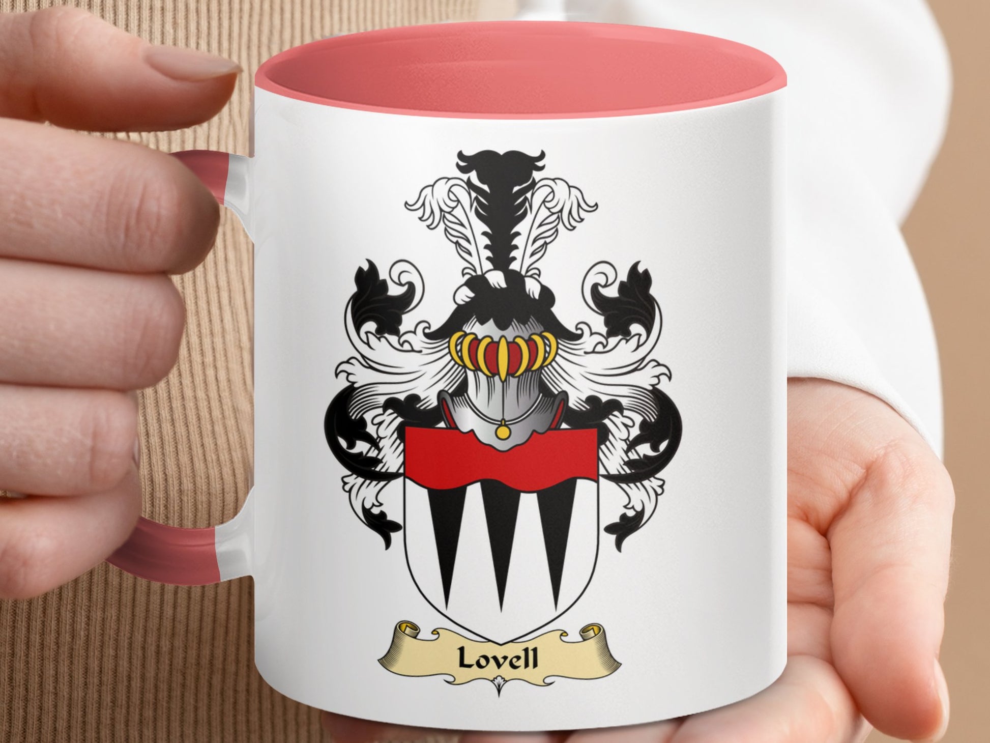 Clan Lovell Coat of Arms Crest Family Emblem Accent Mug - Living Stone Gifts