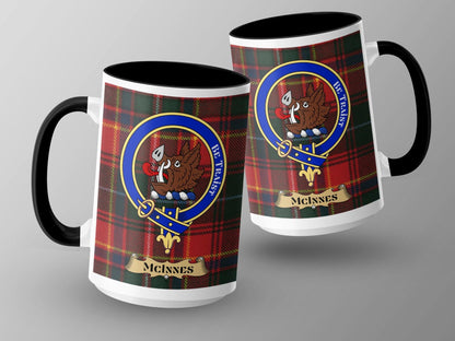 McInnes Clan Crest Scottish Tartan Plaid Design Mug - Living Stone Gifts