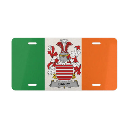 Irish Barry Family Crest Flag License Plate product