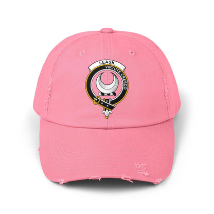 Leask Clan Crest Scottish Distressed Baseball Cap - Celtic Ancestry Gifts