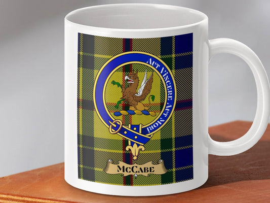 Scottish Clan McCabe Tartan Coat of Arms Mug product