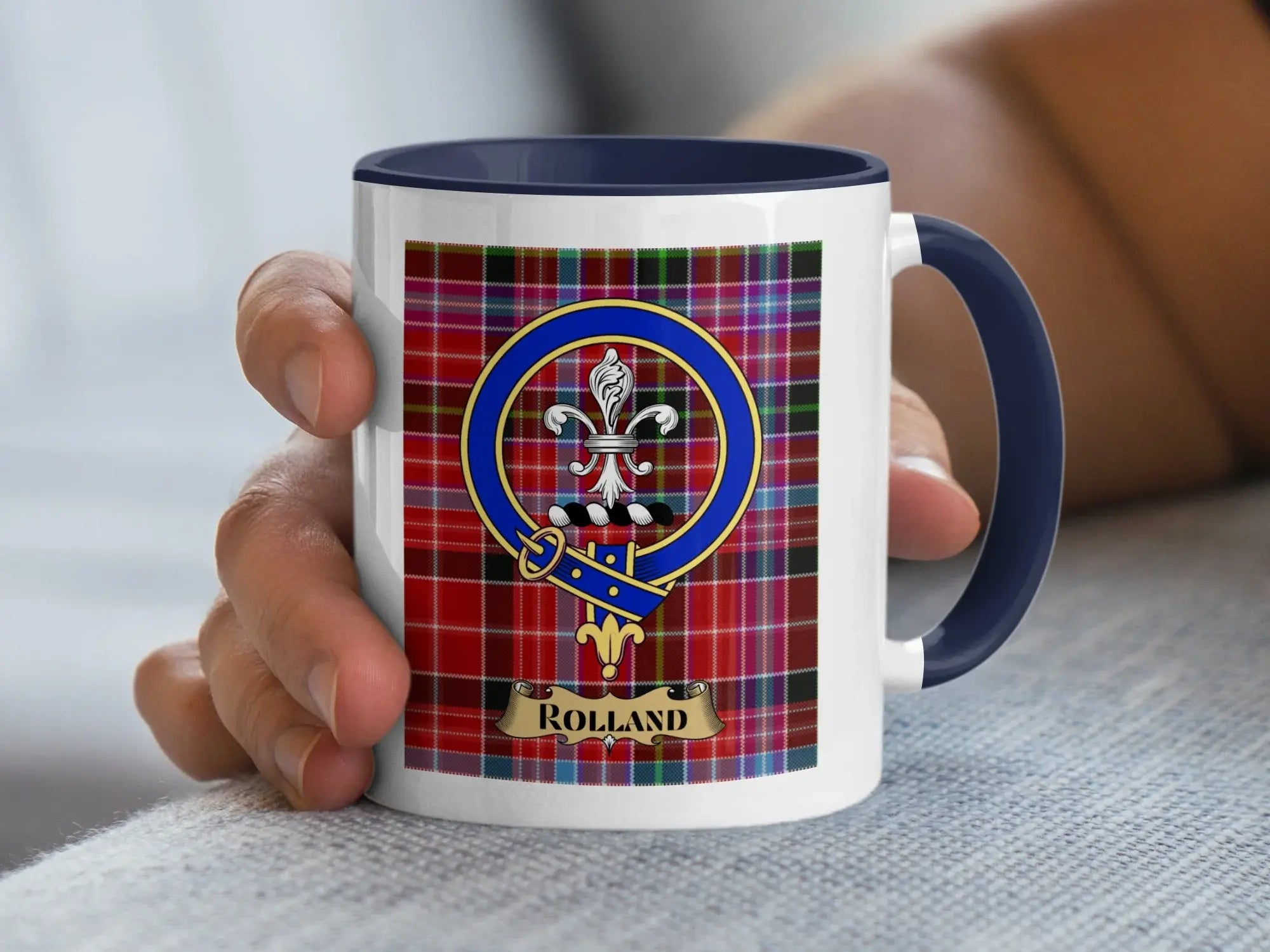 Scottish Clan Rolland Tartan Coffee Mug