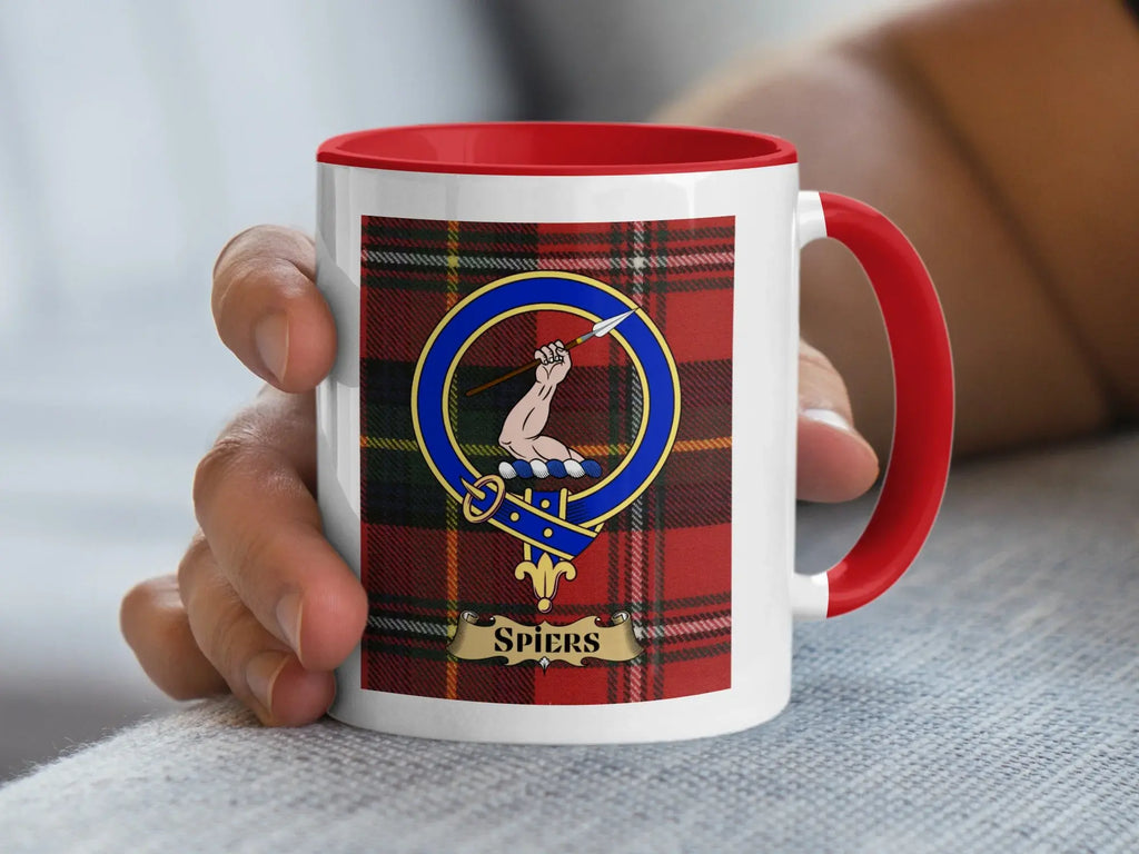 Spiers family crest ceramic mug for everyday coffee and tea