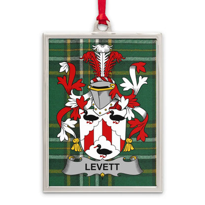 Levett Family Crest Plaid Heritage Ornament product