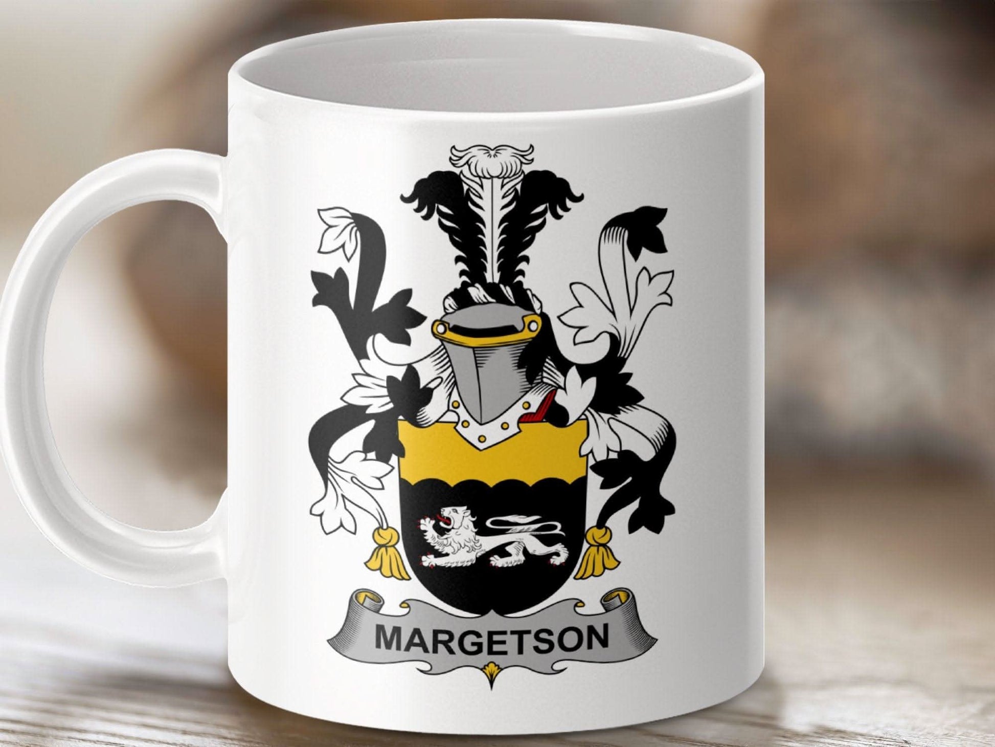 Margetson Surname Irish Family Crest Mug - Celtic Ancestry Gifts