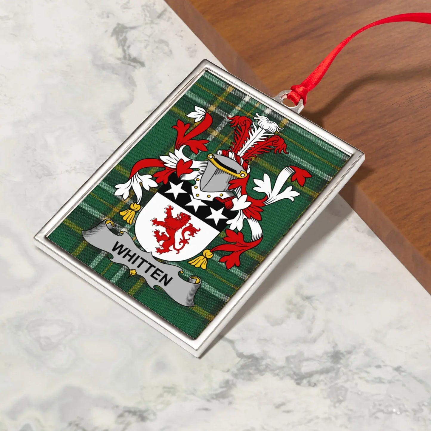 Personalized Whitten Family Crest Hanging Ornament product
