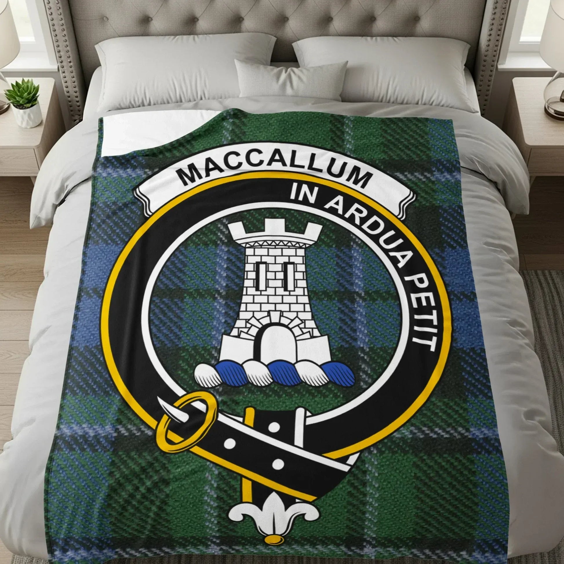 MacCallum Tartan Clan Crest Blanket product type