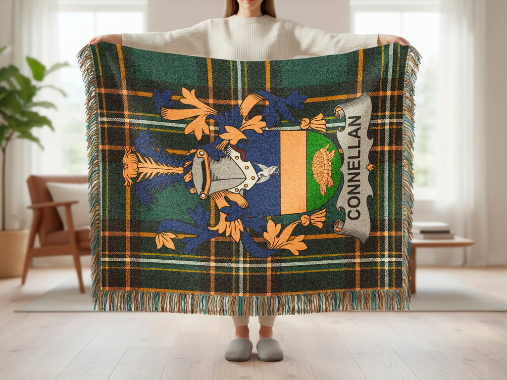 Connellan Plaid Tartan Crest Blanket product type
