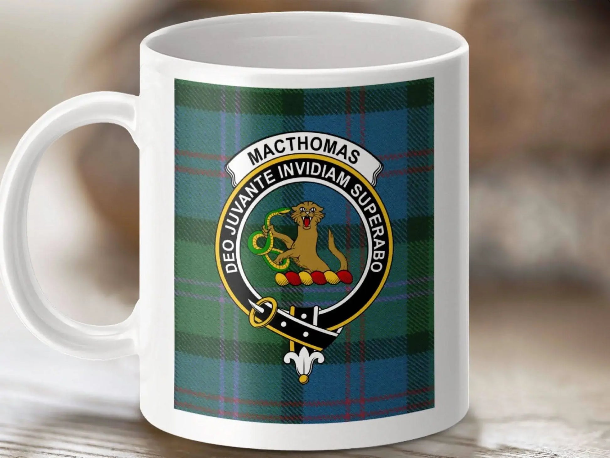 MacThomas Clan Crest Tartan Print Mug product