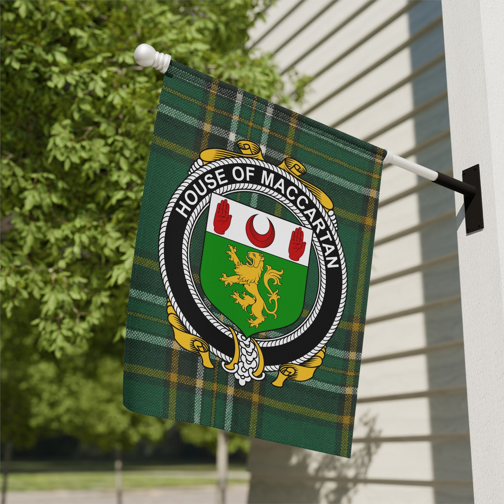 House of MacCartan Crest Outdoor Decor Flag