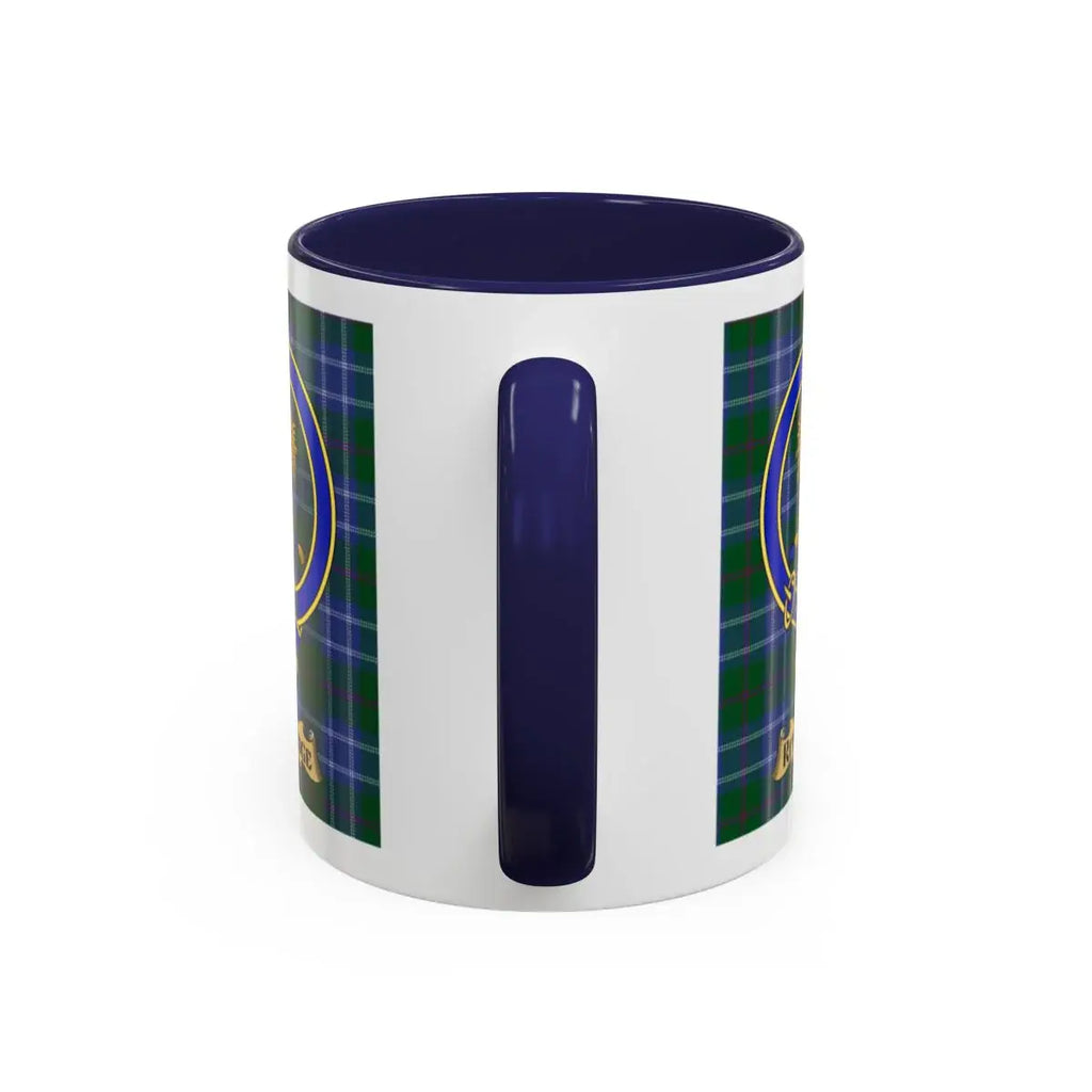 Rutledge clan crest mug shown in 11 oz and 15 oz sizes