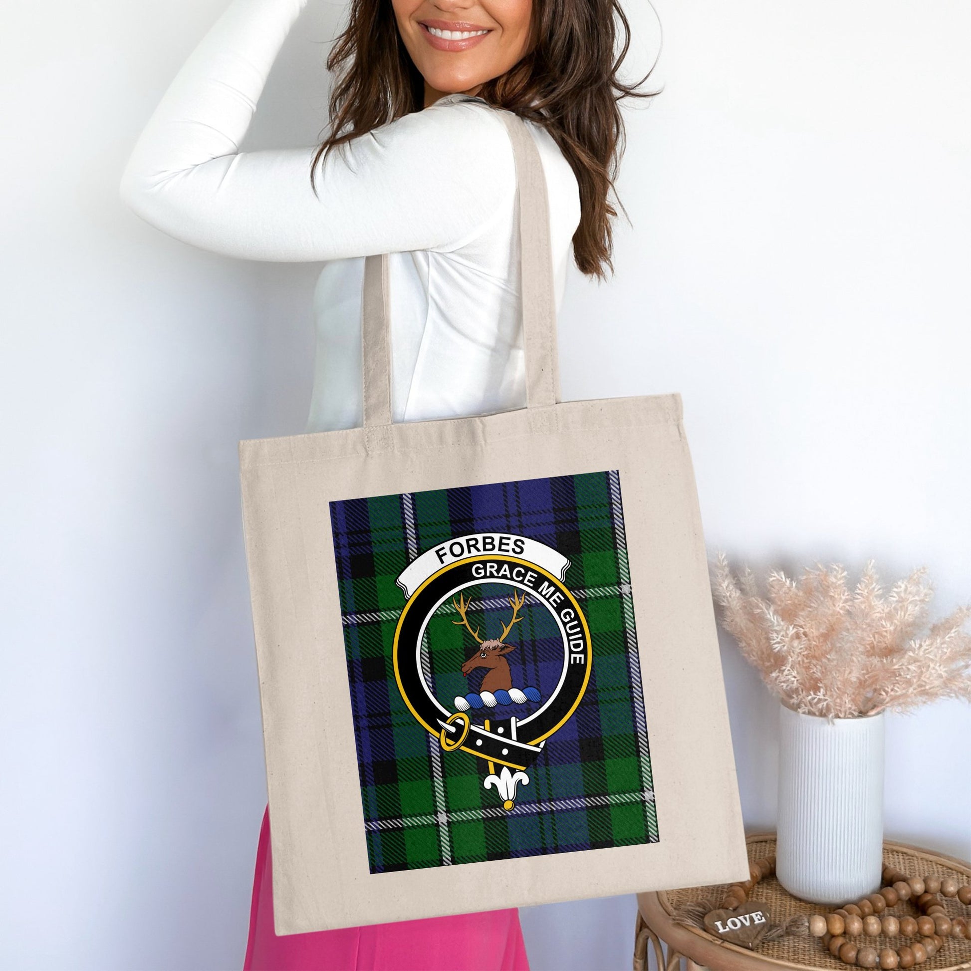 Forbes Grace Me Guide Scottish Tartan Tote Bag - Living Stone Gifts