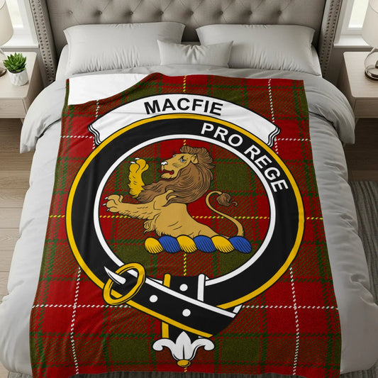 MacFie Pro Rege Crest Tartan Pattern Blanket product