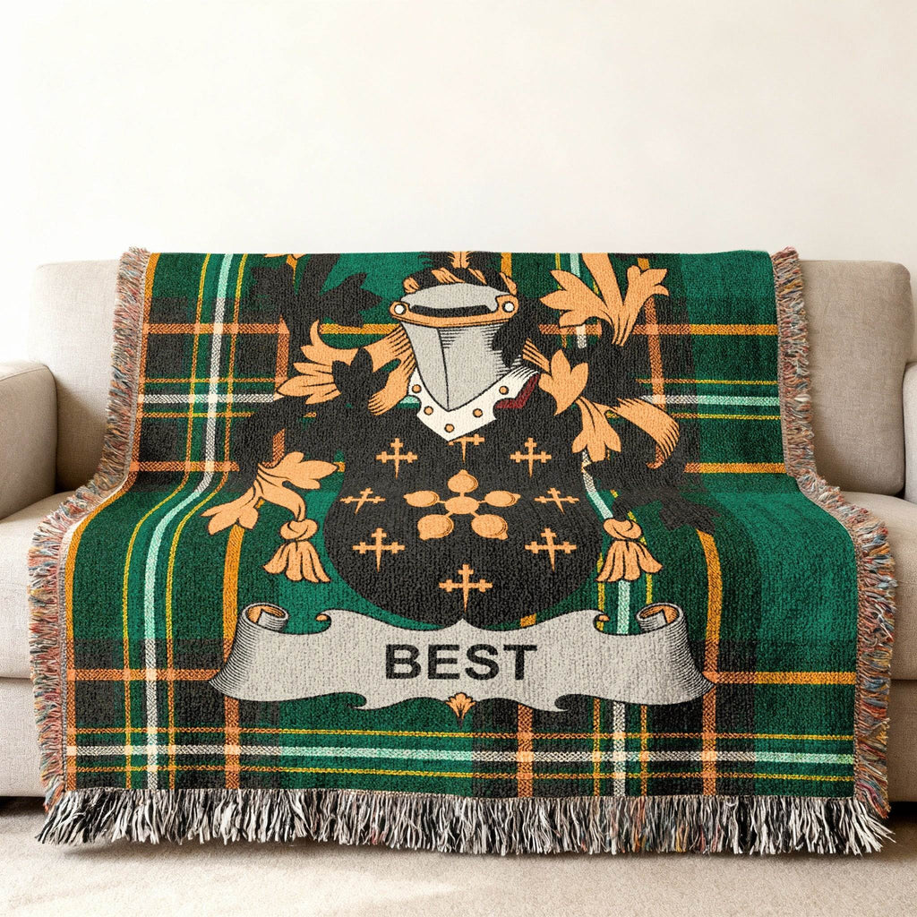BEST Crest Plaid Green Black Orange Throw product type