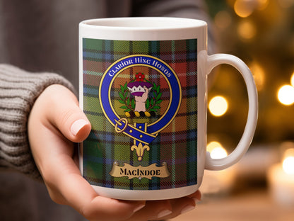 Clan Macindoe Crest Badge Tartan Clan Macindoe Mug - Living Stone Gifts