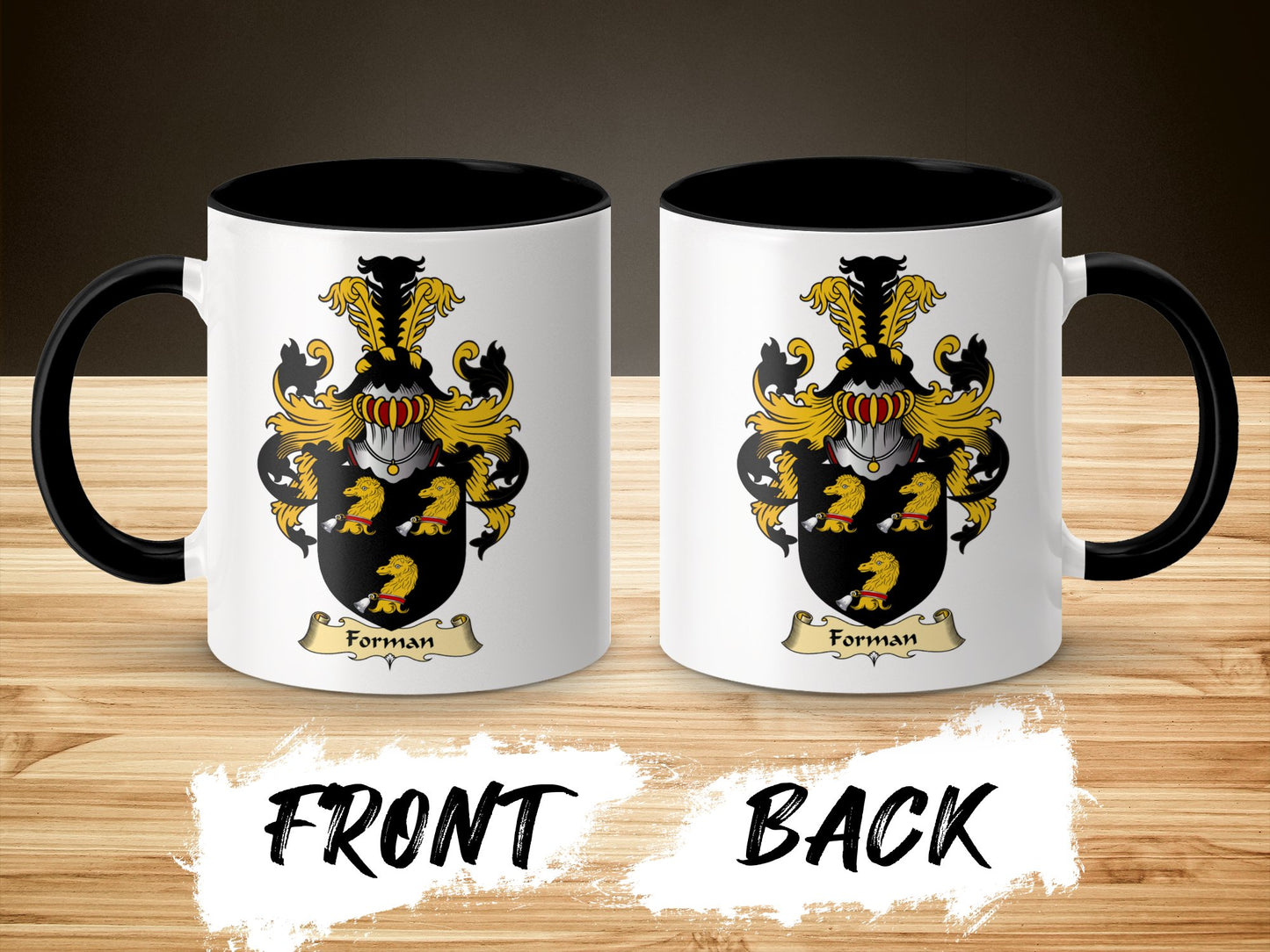 Clan Forman Scottish Coat of Arms Accent Coffee Mug - Living Stone Gifts