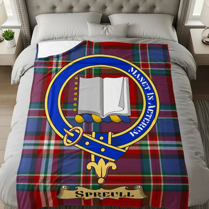 Spreull Tartan Plaid with Crest Bedding Blanket product type