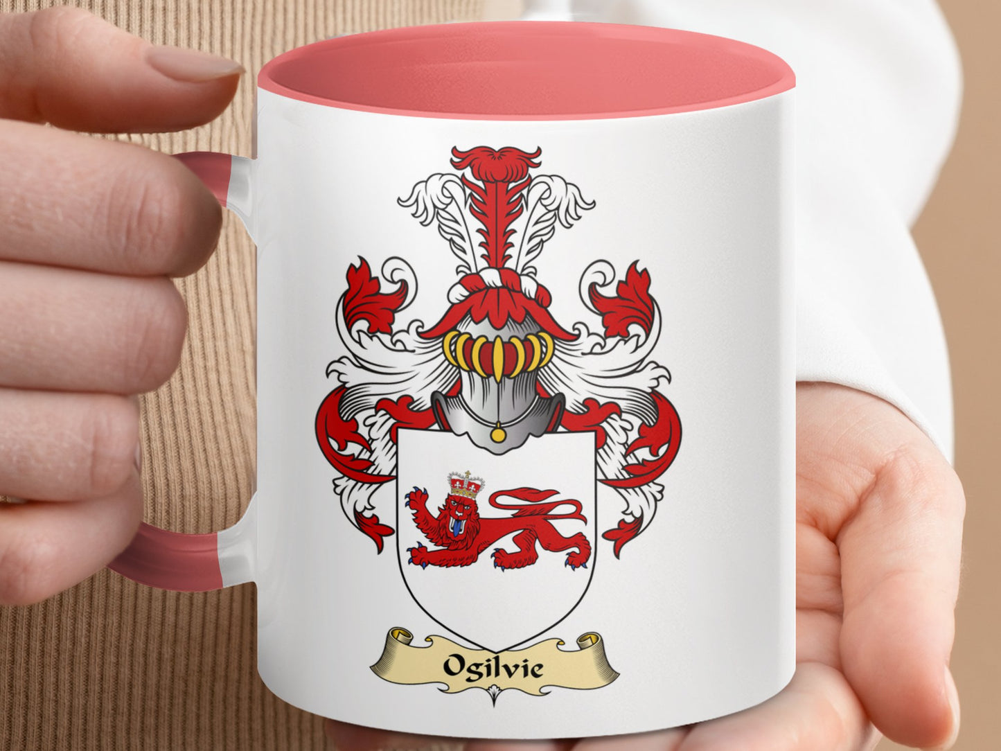 Ogilvie Scottish Clan Surname Coat of Arms Mug - Living Stone Gifts