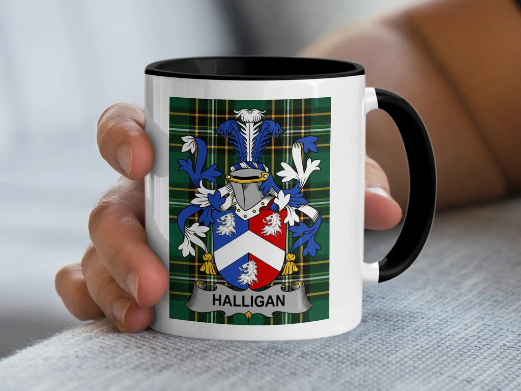 Halligan Irish National Tartan ceramic accent mug