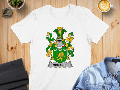 McManus Family Irish Heritage Design T-Shirt - Living Stone Gifts