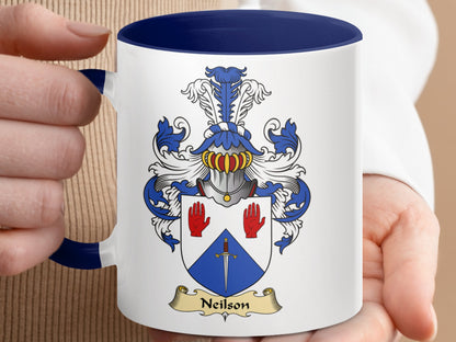 Scottish Clan Surname Neilson Coat of Arms Mug - Living Stone Gifts