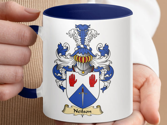 Scottish Clan Surname Neilson Coat of Arms Mug - Living Stone Gifts