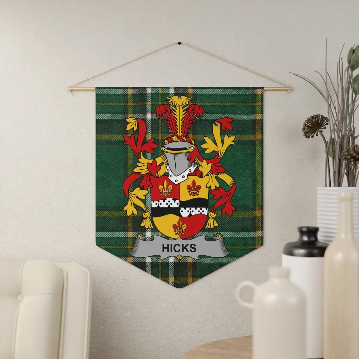Hicks Family Crest Wall Banner product