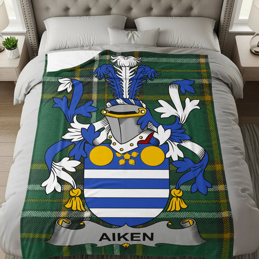 Aiken Family Crest Blanket Historical Heritage product type