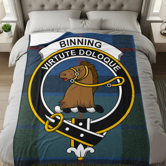 Binning Virtute Doloque Crest Throw Blanket product type