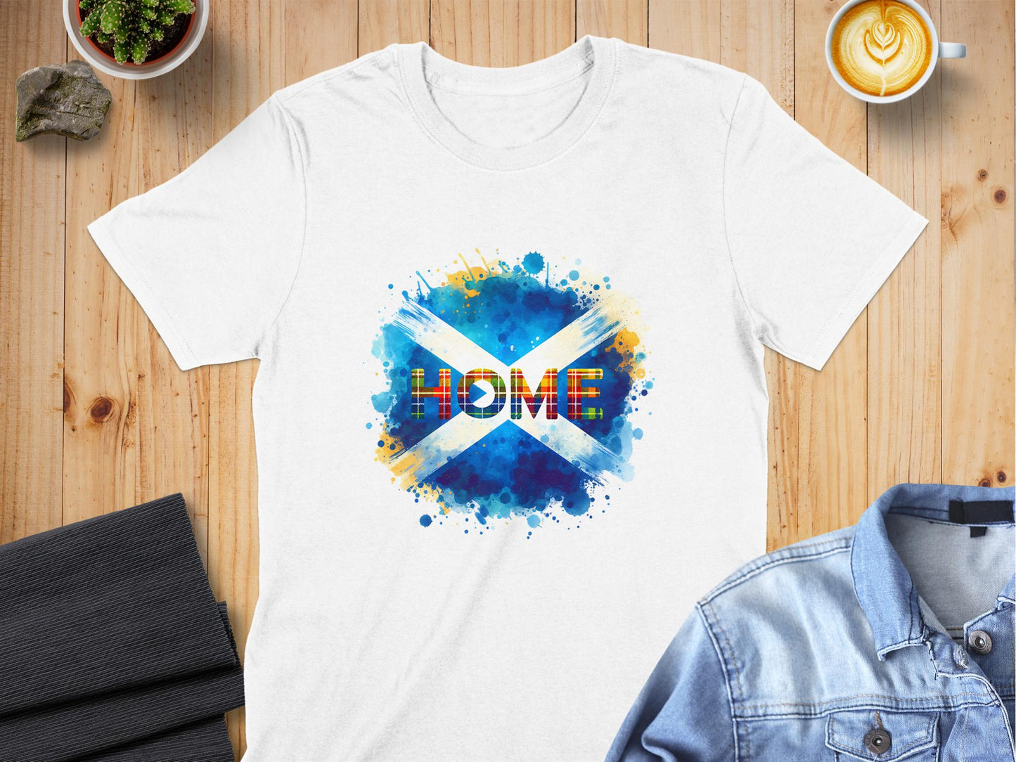 Scottish Pride Home Splash Art T-Shirt - Living Stone Gifts