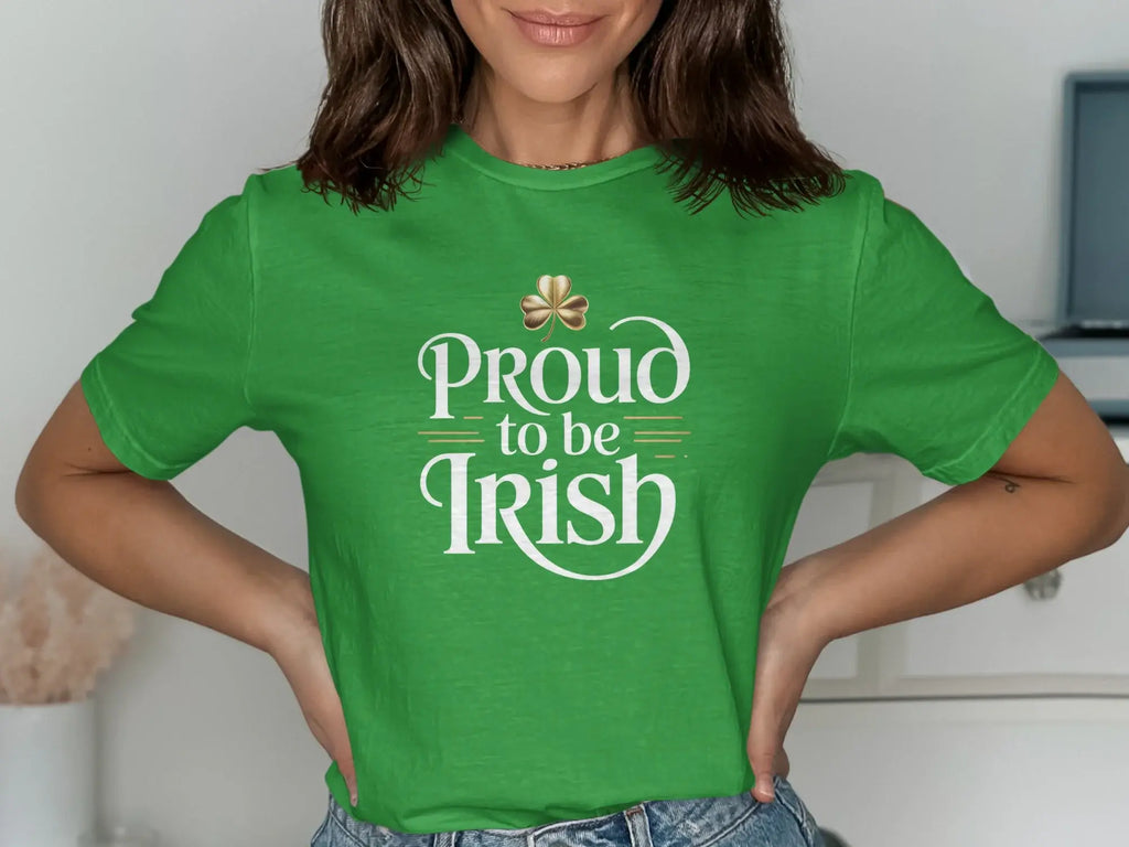 Proud To Be Irish Shamrock Graphic T-Shirt