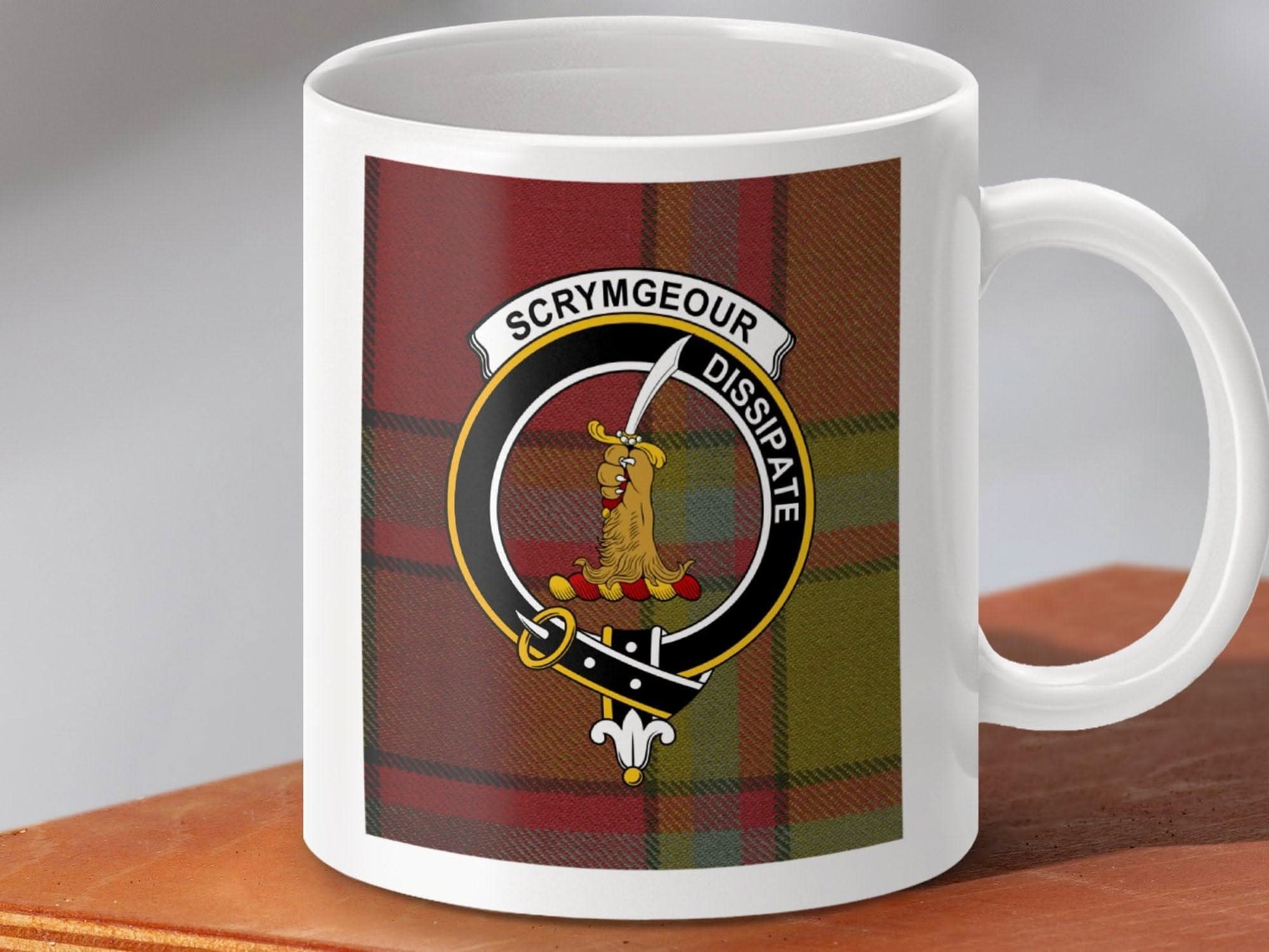Scrymgeour Dissipate Tartan Clan Crest Mug product