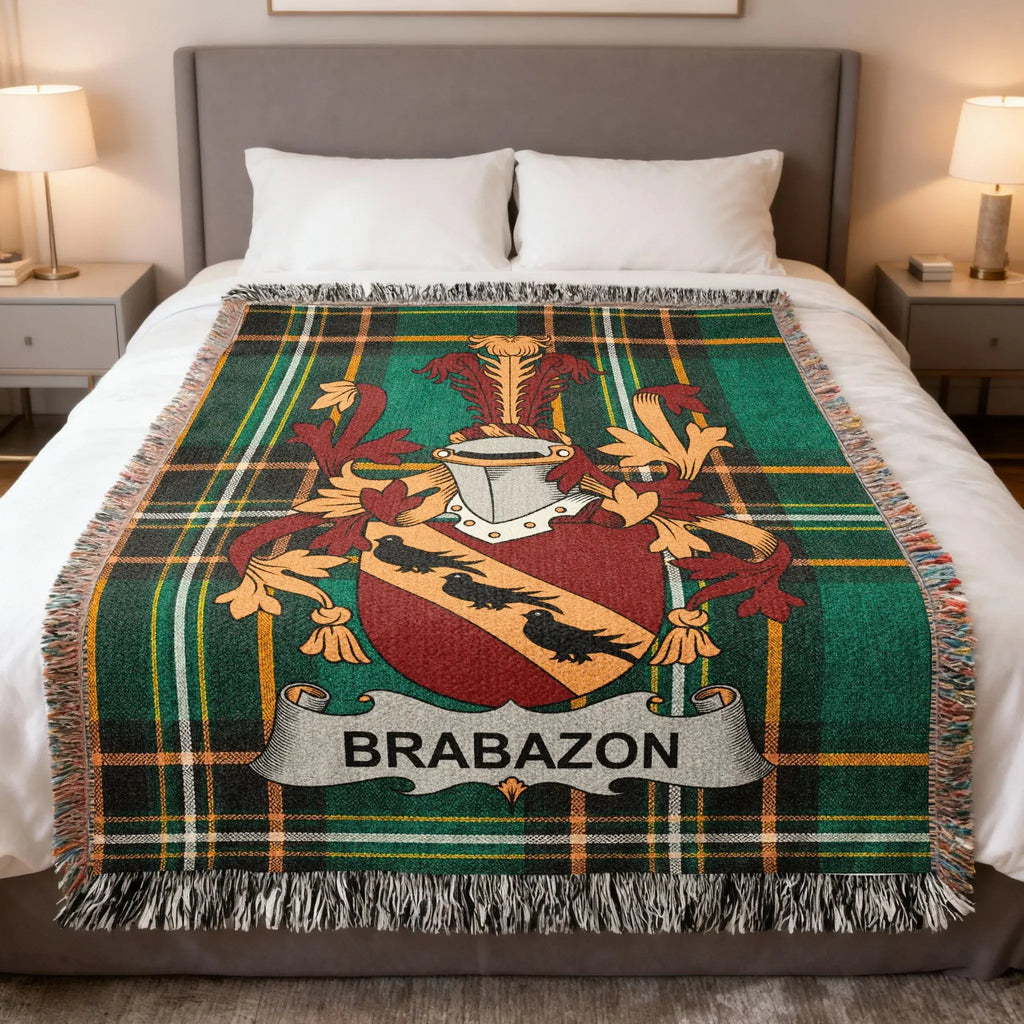 Brabazon Family Crest Tartan Plaid Blanket Throw product type