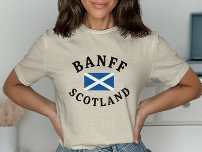Banff Scotland Flag Graphic Tee Shirt product type