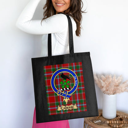 Cairnie Clan Crest Tartan Design Scottish Tote Bag - Living Stone Gifts